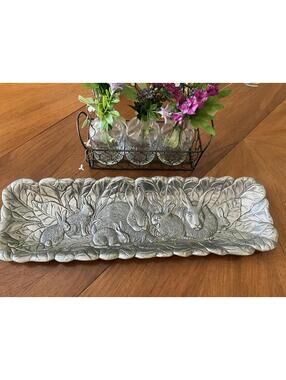 Vintage Arthur Court Bunnies Oblong Serving Tray